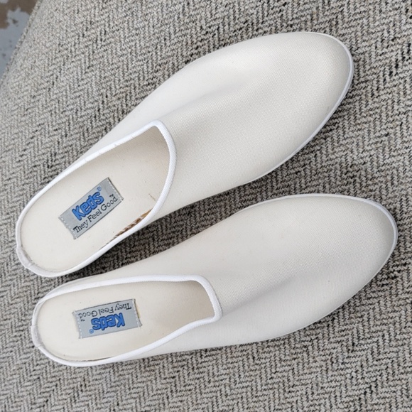 Keds Shoes - Vintage Canvas Keds 80s 90s Slides Flats Mules
